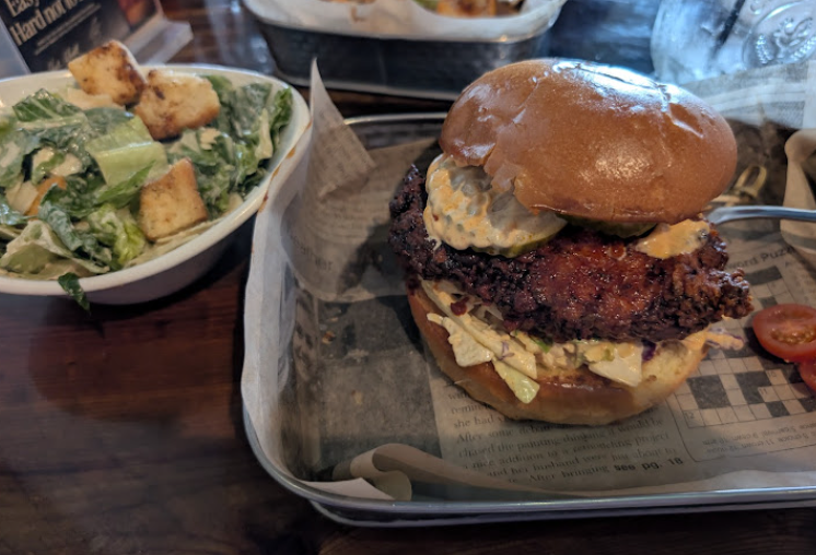 Belle's nashville Kitchen signature dishes Nashville Hot Chicken SandwichGrilled Mac & Cheese SandwichHonky Tonk Fries